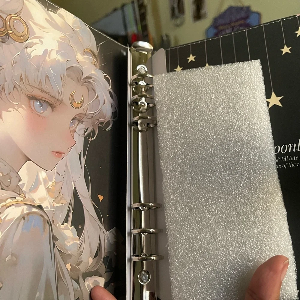 NEW Goth Anime PU Leather Binder Waifu Sailor Moon Goth Punk A5 Journal Notebook